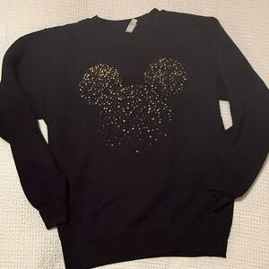 Disney | Black Sweatshirt with Gold Mickey head design